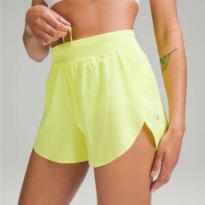 Women's Neon Yellow Athletic Shorts